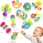 10pcs Baby Rattles Toys Set  Infant Grab Shake Rattle  Easy Hold Sensory Teet   