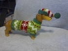 Christmas Dachshund Dog New No Box Or Tag Approx  7 5  X 13  See Description