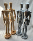 Set Of Four  4  Wooden Mannequin Posable Articulated Artist Models 13 