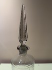 Vintage 24    Smokey Glass Hand Blown 2    Apothecary Decanter W  8    Faceted Stopper