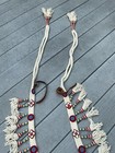 Traditional Egyptian Arabian Show Horse Breast Collar White W  Fringe And Beads 