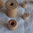 Vintage Original Empty Wooden Thread Spools Lot W  Coats  Clark   s  Merrick   s