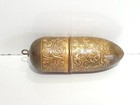 Antique Sewing Etui Austria Bullet Gold Tone Bobbin Thread Spool Thimble