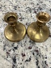 Vintage Hosley International Solid Brass Candlestick Holder Set Of 2 3   