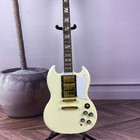 Rosewood Fingerboard 3 Pickups Cream Sg Electric Guitar Ships From Usa