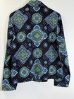Vintage Mosaic Print Jacket-shirt Sequin Detail Indie Boho Y2k Retro Artsy Sz M