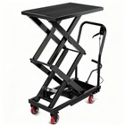 Double Scissor Hydraulic Lift Table Cart 330 Lbs Capacity 50  Max Lift Height