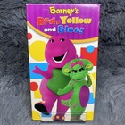 Barney - Barney s Red  Yellow  And Blue Vhs Tape 2004 Purple Dinosaur Cartoon