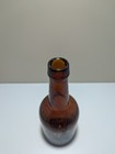 Antique Amber Brown Johann Hoff  11 Oz  Squat Beer Glass Bottle Dug Condition 