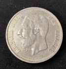 1873 Belgium 5 Francs 0 9000 Silver Asw 0 7234 Oz Free Shipping