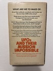 Ufos And Their Mission Impossible By Clifford Wilson 1975 Paperback 1st Printing