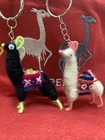 2 Peruvian Llama Keychain Handmade