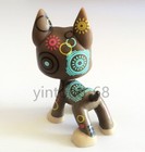 Lps  1439 Brown Puppy Tattoo Flowers Great Dane Dog Slightly Flawed Scratched