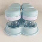 Nutribullet Baby Food Storage 6-cup Set With Base 3 Oz Capacity Blue