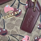 Coach Cy692 Rowan Satchel Bag Tan Brown Signature Canvas Cherry Print Outlet New