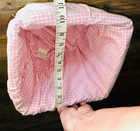Pottery Barn Kids White Sabrina Basket W  Pink Gingham Liner 10x10