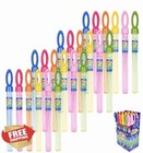 Max Bubbles 24 Wands Pack Bulk Bubble Wands 2 Dozen Parties Kids Fun