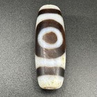 Ancient Tibetan Himalayan 2 Eyes Agate Stone Dzi Bead Amulet