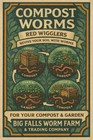 Live    red Wiggler    Worms  300 Count  Garden  Improve Soil Vitality  Aid Compost