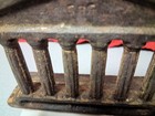 Antique Cast Iron Temple Paperweight     Marked Sbc     Early 1900s Architecture 