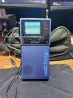  working  Vintage Sony Watchman Fd-20a Handheld Portable Antenna Tv Blue