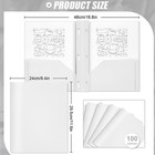 Lincia 100 Pcs Plastic Folders Pockets And Prong Folders Prongs 2 Pockets