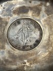 1907-s Philippines One Peso Coin Set In Sterling Silver Ashtray Coin Dish 90 69g