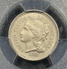 1868 Nickel Three Cent Piece 3cn Pcgs Unc Details Cleaned