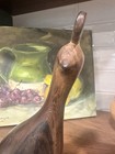 Vtg Ironwood Hand Carved Wooden Quail pheasant Bird Folk Art Sculpture Mcm   