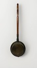 Antique Copper Bed Warmer Turned Wood Handle  Vintage Warming Pan  40