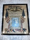 Rare 1918 Ww1 Patriotic Service Army Certificate Lithograph Portrait - War Sign