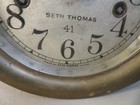 Vintage Wwii Seth Thomas Brass Ship   s Clock No  41 Works Key No Bell Chime