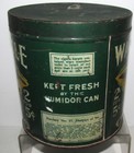 Early Scarce Green War Eagle Cigar Round Tin 2 For 5  