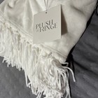 Ultra Soft Micro Plush Small Throw Blanket Versatile Home  Sofa  Bed Ivory