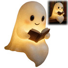 Ghost Night Light Halloween Decor Cute Led Bedside Lamp Warm Glow Kids Gift