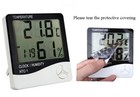 Indoor Digital Lcd Temperature Humidity Time Display Meter Clock Memory Function