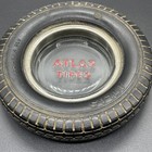 Vintage Atlas Rubber Tire With Glass Insert Ashtray Original Paint