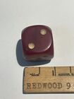 Single 1     24mm  Large Dark Cherry Red Bakelite Dice With Rounded Corners 18g
