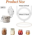 10pcs Rubber Seals For Glass Jars  Replacement Silicone Jar Gaskets For Clip Top