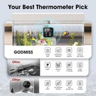 Smart Digital Fish Tank Thermometer Led Display To   0 9  f Alarm For Aquarium