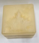 New Gorgeous Vintage Ceasars Yellow gold Vanity Dresser Dusting Powder   Box