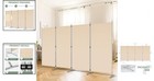 Lightweight 4 Panel Freestanding Privacy Screen - Modern Room Divider In Beige