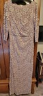 Jessica Howard 3 4 Sleeve Lace Gown  Mother Of The Bride  Champagne Size 12