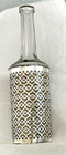 Edwardian Pierced Sterling Silver Jacket Wine Decanter Bottle   Lid 11  T