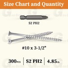  10x3-1 2  Phillips Bugle Head Exterior Wood deck Screws Self Tapping Fencing