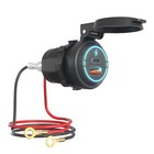 Car Phone Charger Cigarette Lighter Socket Dual Port Quick Charging Usb type C