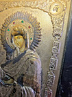 Greek Icon Plaque     Silver 925     24k Gold     Stone Halo     Signed numbered     Coa