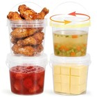 4 Pack 64oz Food Grade Plastic Buckets With Screw Lids   64oz Transparent