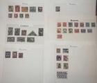 Worldwide Stamp Collection On Album Pages - Mozambique  Bahrain  Iraq  Burma