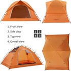 Vela Camping Tent For 2 Person  4 6 Person - 2 Orange 